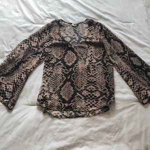 Show Me Your Mumu Snakeskin Top Size Small